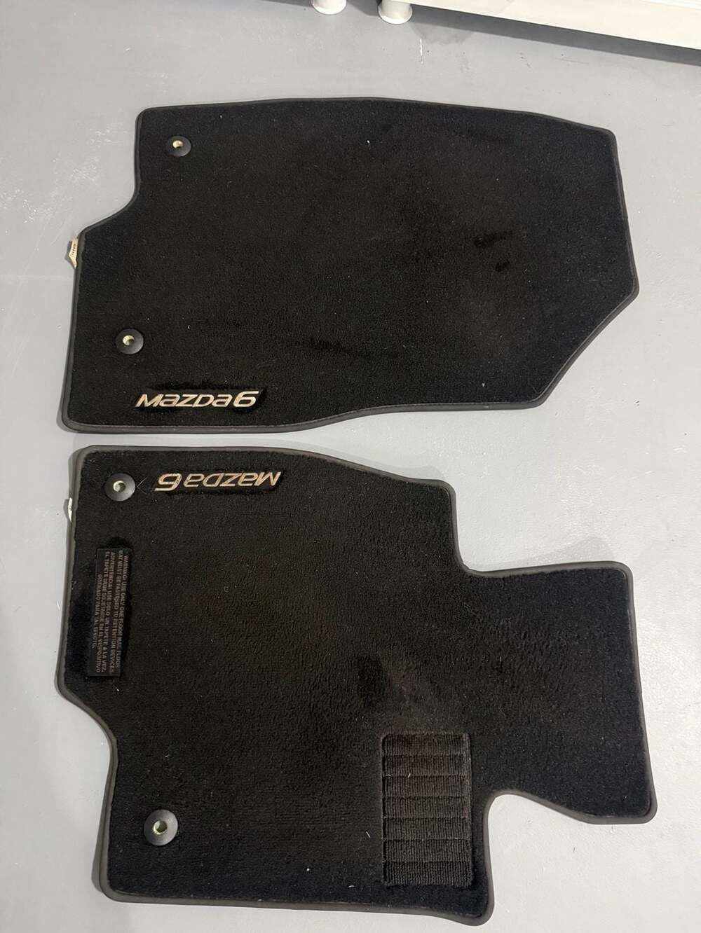 2014-2021 OEM Mazda 6 Black Carpet Front Floor Mats Set (GJR968G11/GJR968G12)